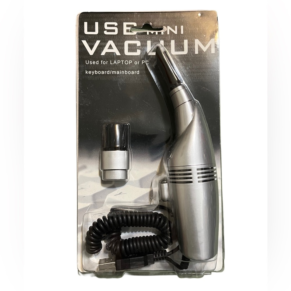 USB Mini Vacuum Cleaner for Laptop or PC - Silver